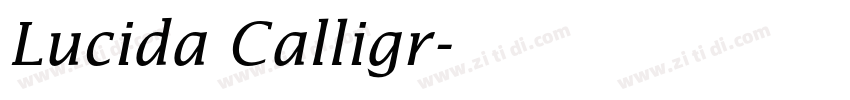 Lucida Calligr字体转换